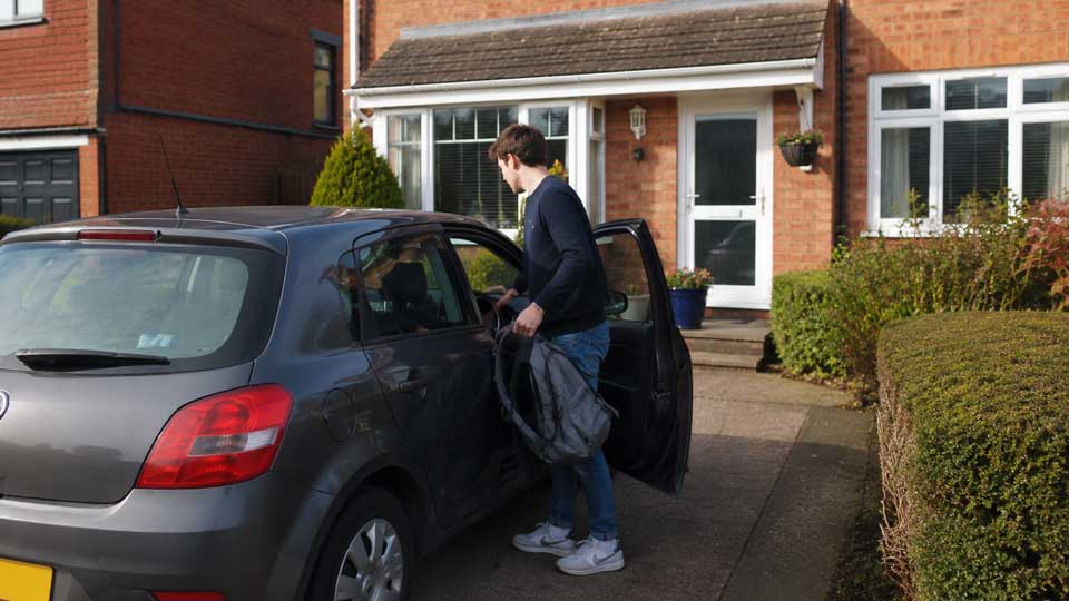 Illustration for: My child is at university but drives my car during the holidays — what is the best way to insure them?
